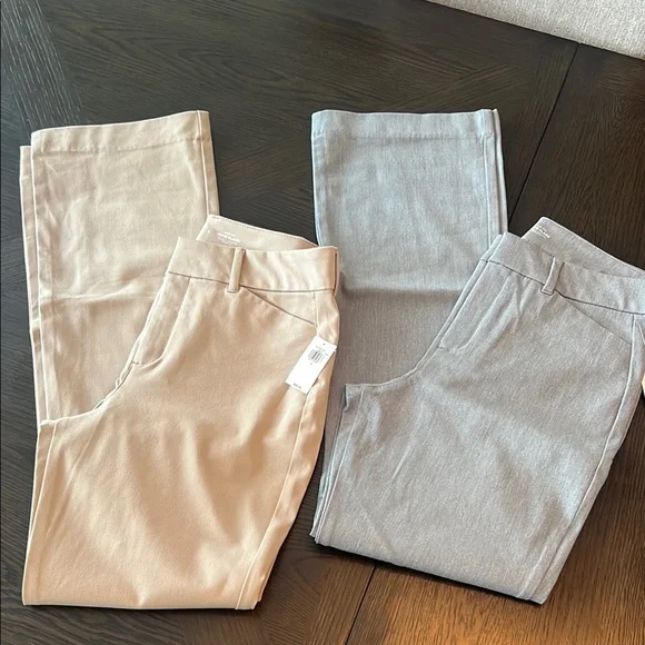 Old Navy Tan and Gray High Rise Pixie Flare size 8 - Picture 4 of 7